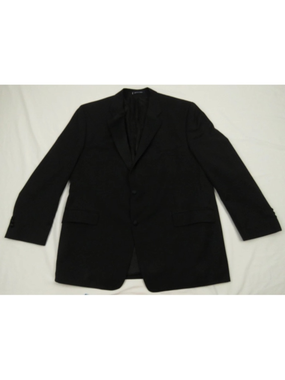 Ralph Lauren Tuxedo Black 100% Pure New Wool 2 Button Blazer Coat Jacket 46 R